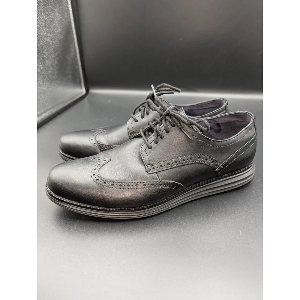 Cole Haan Men's Original Grand Classic Wingtip Oxford Black C27984 Size 11.5